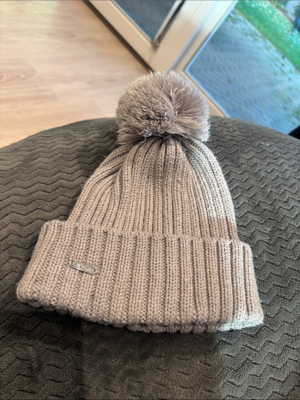Calvin Klein Kids Knit Pom Beanie - Taupe